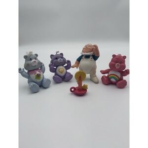 Vintage Care Bears (1980s Kenner) PVC 3" Poseable 5 Piece Total W/accessory